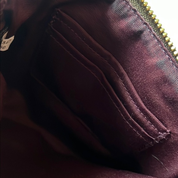 Coach Brown Clutch with Monogram Pattern and Zipper Closure - Picture 6 of 13